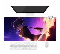 Alfombra de ratón Anime Love, Chunibyo & Other Delusions Takanashi Rikka, alfombra Gamer XXL (90 x 40 cm), base antideslizante + superficie suave (d)