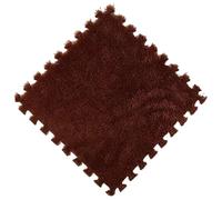 Alfombra de Rompecabezas de Felpa, Alfombra de Suelo de Espuma Puzzle de Felpa Multicolor 1/3/5/7/9/11 Piezas(Coffee,5PCS)