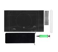 Alfombra de Rompecabezas de Fieltro para Puzzles de hasta 1500 Piezas, Almohadilla de Almacenamiento Enrollable con núcleo Inflable y Correas, Manta para Rompecabezas en Negro o (26 * 46 Pulgadas)