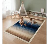Alfombra de Sala de Alfombra Suave Lavable Moderna, Antideslizante.Manta de Juegos Alfombra Yoga,Ejercicio y Gateo De Terciopelo Coral Grueso Moderna 3cm Alfombra De Habitacion Bebe 120 x 160 cm