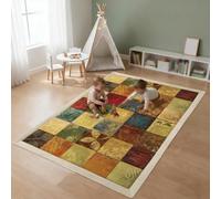 Alfombra de Sala de Alfombra Suave Lavable Moderna, Antideslizante.Manta de Juegos Alfombra Yoga,Ejercicio y Gateo De Terciopelo Coral Grueso Moderna 3cm Alfombra De Habitacion Bebe 140 x 200 cm