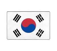 Alfombra de sala de estar impresa con la bandera de la República de Corea, 183 x 122 cm, para mesa de café, mesita de noche, oficina, balcón