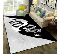Alfombra De Sala De Juegos con Impresión 3D Tai Chi Bagua Yin Yang Alfombra para El Suelo, Material De Poliéster, Alfombra Antideslizante, Fácil De Limpiar, Pasillo, Dormitorio, Oficina, 50 X 8-1M8J7
