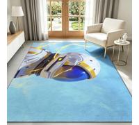 Alfombra de salón de 100 x 160 cm, combinación espacial astronauta, alfombra Art Sci-FI antideslizante y lavable a máquina, felpudo, interior de entrada, pelo Ras, moqueta para dormitorio, oficina