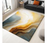 Alfombra de salón genérica, 180 x 240 cm, lavable a máquina, alfombra de dormitorio, antideslizante, mármol, abstracto, soñador para comer, oficina, más duradera y ecológica, pelo raso, moqueta, gris