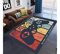 Alfombra de Salón Grande 3D Videojuego Alfombra de Habitación de Niño Adolescente Antideslizante Lavable Gamer Gamepad Area Carpet Running Gymnastics Mat Alfombras Infantil (Multi,120 x 180 cm)