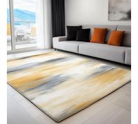 Alfombra De Salón Patrón Retro De Trazos Verticales 160 x 230 cm Pelo Corto Antideslizante Lavables Alfombrilla, Beige Habitación Dormitorio De Cocina Alfombra De Entrada