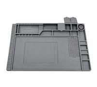 Alfombra de soldadura de silicona 45 x 30 cm, resistente a 500 °C, antideslizante, antiestática para reparación electrónica, soldadura