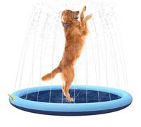 Alfombra de Splash para Perros | Aspersor Exterior Antideslizante - Esterilla Juego Fuente Verano - para Niños Preescolares Familias Patio Trasero Jardín Césped Patio Parque Guardería Camping Playa