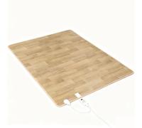 Alfombra de Suelo calefactable portátil, Tapete Antideslizante e Impermeable de Calentamiento Rápido para Hogar y Oficina(Gray Wood Color,150 * 200)