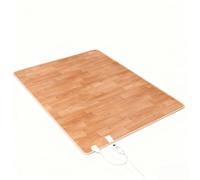 Alfombra de Suelo calefactable portátil, Tapete Antideslizante e Impermeable de Calentamiento Rápido para Hogar y Oficina(Dark Wood Color,150 * 150)