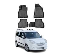 Alfombra de suelo compatible con Opel Combo 2010-2018 Goma TPE Negro 4X