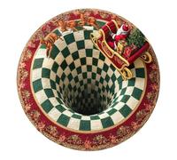 Alfombra de suelo de Navidad suave antideslizante para fiestas de invierno | Alfombra en relieve 3D para decoraciones festivas para interiores, cuarto de baño, entrada, casa, dormitorio