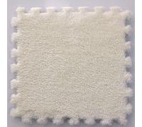 Alfombra de Suelo Puzzle de Espuma Alfombra Puzzle EVA Cortable 30x30cm para Dormitorio Sala de Juegos Sala de Estar Crear un Área Segura-Off-White||14pcs