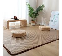 Alfombra de Tatami Japonesa de Ratán Natural - Plegable, Antideslizante y Transpirable para Interior, Sala de Estar, Dormitorio - Para Dormir en Verano