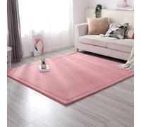 Alfombra de terciopelo coral antideslizante para sala de estar y sofá, ideal para jugar, actividades deportivas y gatear cómodamente.