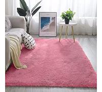 Alfombra de terciopelo suave para sala de estar y dormitorio, diseño moderno, antideslizante, acogedora, 80 x 200 cm, ideal para habitación de los niños, decoración del hogar, color pasta de frijoles
