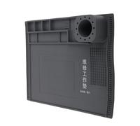 Alfombra de Trabajo de Silicona I-estática Premium para Reparación Electrónica, Almohadilla de Calor de 40x30 Cm en EY (GREEN) (GREY)