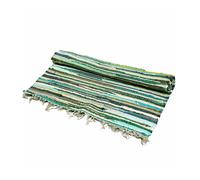 Alfombra de trapo pequeña - 50x90cm - calidad premium - Verdes naturales