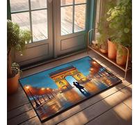 Alfombra de verano con texto en inglés "A Couple Kissing Under The Arc De Triomphe At Night" (40 x 60 cm)