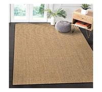Alfombra de yute de sisal natural hecha a mano, textura gruesa, antideslizante, para gatos, balcón y sala de estar, alfombra de lino beige