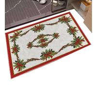 Alfombra de zona navideña Accesorios escénicos para textiles domésticos | Alfombra navideña de suelo para dormitorio, estudio, casa, invitados, dormitorio, apartamento ri 7