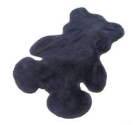 Alfombra decorativa de oso de felpa para habitaciones de niños, material que no se desprende con textura cómoda y fácil cuidado (gris oscuro)