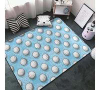 Alfombra decorativa para sala de estar con pelotas de golf, 1 alfombra antideslizante lavable de 7,6 x 12,7 cm, para dormitorio, sala de estar, dormitorio, sala de estar, 152 x 99 cm