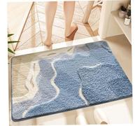 Alfombra del océano, alfombras de baño de Playa de Color Suave y de 16x24 Pulgadas, Alfombra de baño de océano sin Deslizamiento, alfombras de Lavables para Ducha, Dormitorio y Estera de de