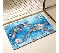 Alfombra Diatomita Baño 30 x 50 cm, Ducha Alfombrilla Baño, Animales Alfombra Bañera Antideslizante, Alfombrilla de Baños Lavable, Fácil de Limpiar, para Ducha, Bañera y Cuarto, Tortuga marina D-2253