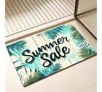 Alfombra Diatomita Baño 30 x 50 cm, Ducha Secado Rapido Alfombrilla Baño, Tropical Alfombra Bañera Antideslizante, Alfombrilla de Baños Lavable, Fácil de Limpiar, para Bañera y Cuarto, Hoja D-2982