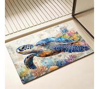 Alfombra Diatomita Baño 40 x 60 cm, Ducha Alfombrilla Baño, Animales Alfombra Bañera Antideslizante, Alfombrilla de Baños Lavable, Fácil de Limpiar, para Ducha, Bañera y Cuarto, Tortuga marina D-2192