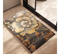 Alfombra Diatomita Baño 50X80Cm Hojas Amarillas Alfombra De Baño Absorbente Y Antideslizante,Secado Rapido,Suave Y Cómoda,Ducha Bath Mat