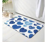 Alfombra Diatomita Baño 60 x 90 cm, Azul Alfombra Bañera Antideslizante, Ducha Secado Rapido Alfombrilla Baño, Alfombrilla de Baños Lavable, Fácil de Limpiar, para Ducha, Bañera y Cuarto Amar O-1493