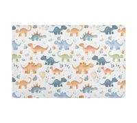 Alfombra Dibujos Animados De Dinosaurios Dino Suaves Felpudo Entrada Interior Fino Tapete Felpudo Entrada para Hogar Casa Dormitorio 60X40Cm