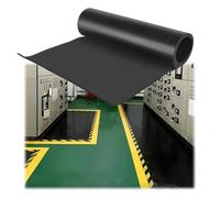 Alfombra Dieléctrica No Conductora De Alta Resistencia para Cuadros Eléctricos, Alfombra Eléctrica De Alto Voltaje con Absorción De Impactos, Aislante De Caucho(2mm-1x10m/3.3x32.8ft)