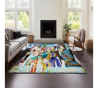 Alfombra Dragon Quest XI para Sala De Estar, Lavable, Impermeable, para Dormitorio, Mesita De Noche, Color Liso, Ligera, Lujosa, De Alta Gama. (DQ 02,150x200 cm)