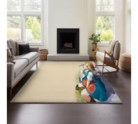 Alfombra Dragon Quest XI para Sala De Estar, Lavable, Impermeable, para Dormitorio, Mesita De Noche, Color Liso, Ligera, Lujosa, De Alta Gama. (DQ 01,120x160 cm)