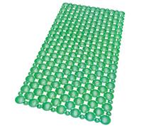 emmevi Alfombra de ducha con ventosas antideslizante, alfombrilla de baño de PVC antimoho, mod. Spera _ Pearly, 35 x 75 cm, verde