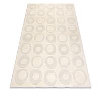 Alfombra DUNE 2552 crema - Patrón de pavo real estructura 280x370 cm