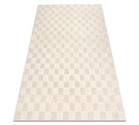 Alfombra DUNE 2838 crema - Geométrica tablero de ajedrez estructura 120x170 cm