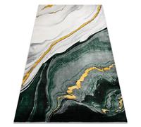 Alfombra EMERALD exclusivo 1017 glamour elegante mármol botella verde / oro 120x170 cm