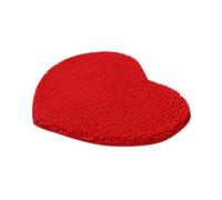 Alfombra en forma de corazón rojo para cuarto de baño, día de San Valentín, textiles para el hogar 063442