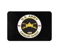 Alfombra Entrada 19.º Regimiento De Caballería Scout del Ejército Mos Alfombrilla Antideslizante Absorbente Alfombra De Baño Lavable Alfombras Limpia Zapatos para Patio Interior Pasillo 40X60CM