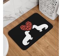 Alfombra Entrada A Los Perros Salchicha Les Encanta Felpudo Absorbente Alfombra Baño Lavable Alfombrilla Baño para Oficina Ducha Cocina 40X60Cm