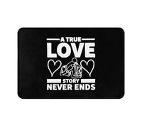 Alfombra Entrada A True Love Story Never Ends Alfombra Antideslizante Divertidos Alfombras Limpia Zapatos Moderno Alfombrilla Antideslizante para Cocina Interior Pasillo 40X60CM