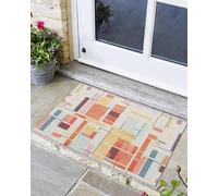 Alfombra Entrada Abstract Geometic Modern Minimalism Linen Absorbente AlfombraAntideslizante Lavable Alfombrade Baño para Terraza Pasillo Interior 40x60cm