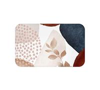 Alfombra Entrada Abstract Modern Boho Mid-Century Blush Pink Beige Navy Rust Minimalist Mid Century Alfombrilla Antideslizante Alfombra De Baño Lavable Alfombras Limpia Zapatos para 40X60CM