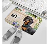 Alfombra Entrada Amo A Mis Perros Salchichas Alfombra De Baño Divertidos Alfombras Limpia Zapatos Moderno Alfombrilla Antideslizante para Trasera Patio Cocina 40X60CM