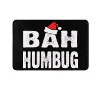 Alfombra Entrada Bah Humbug Alfombras Limpia Zapatos Moderno Alfombra De Baño Divertidos Alfombrilla Antideslizante para Pasillo Cocina Trasera 40X60CM
